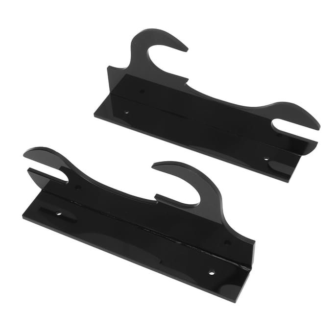 Lot de 2 supports muraux pour couteaux de samouraï, support pour épée de samouraï, présentoir mural pour épée, noir noir