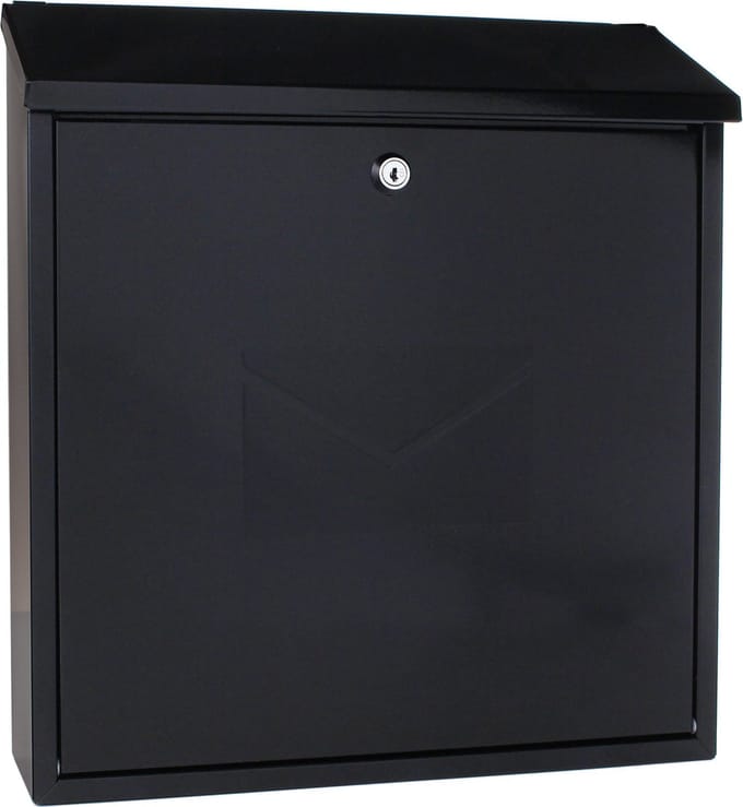 Rottner Brievenbus Olivia - Zwartgrijs - 39x36,5x11,5cm