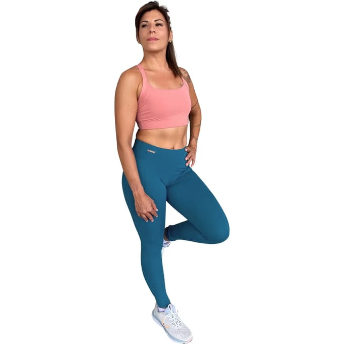 Dames legging Les Poulettes Fitness vert canard