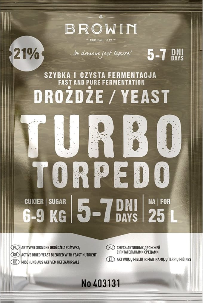 Turbo Torpedo 5-7 dagen distilleerdersgist, 21%