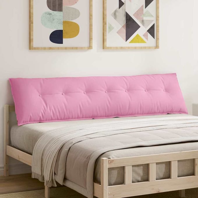vidaXL - Rugkussen - Roze - 200 - x - 19 - x - 50 - cm - Stof