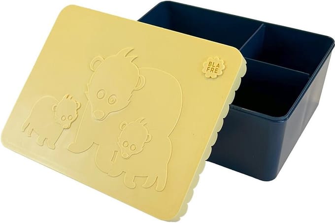 Blafre Lunchtrommel L - Beren Licht Geel Navy Blauw