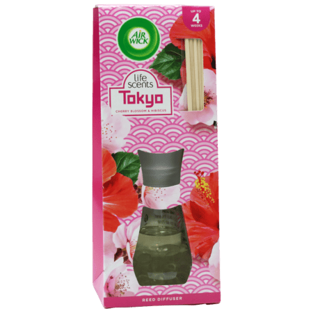 Air Wick Essentials Geurstokjes Tokyo - Cherry, Blossom & Hibiscus - 25 ml