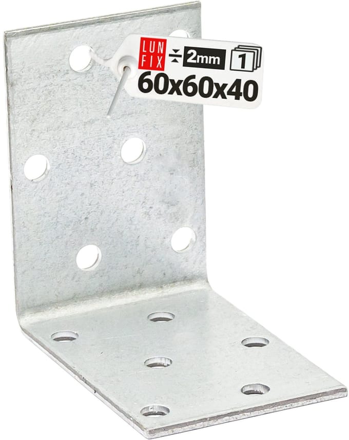 LUN FIX - Montagehoek 60x60x40x2mm KM7 - 1 Stuk