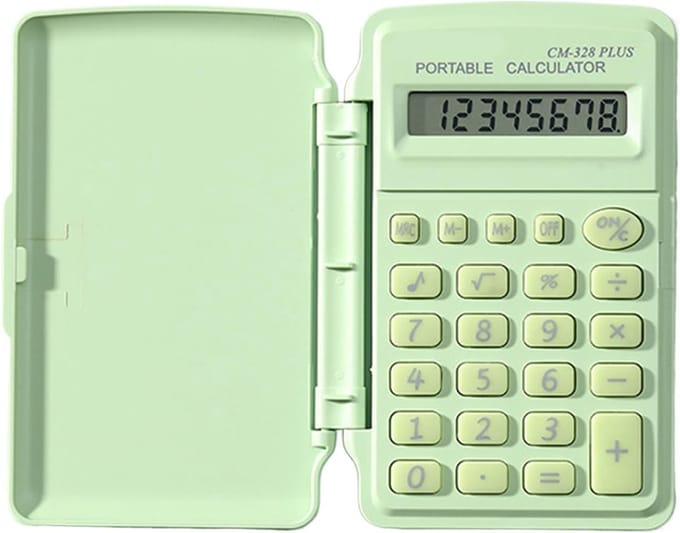 Mini rekenmachine - Kleine calculator - Snel berekenen - Met beschermhoes - Compact formaat