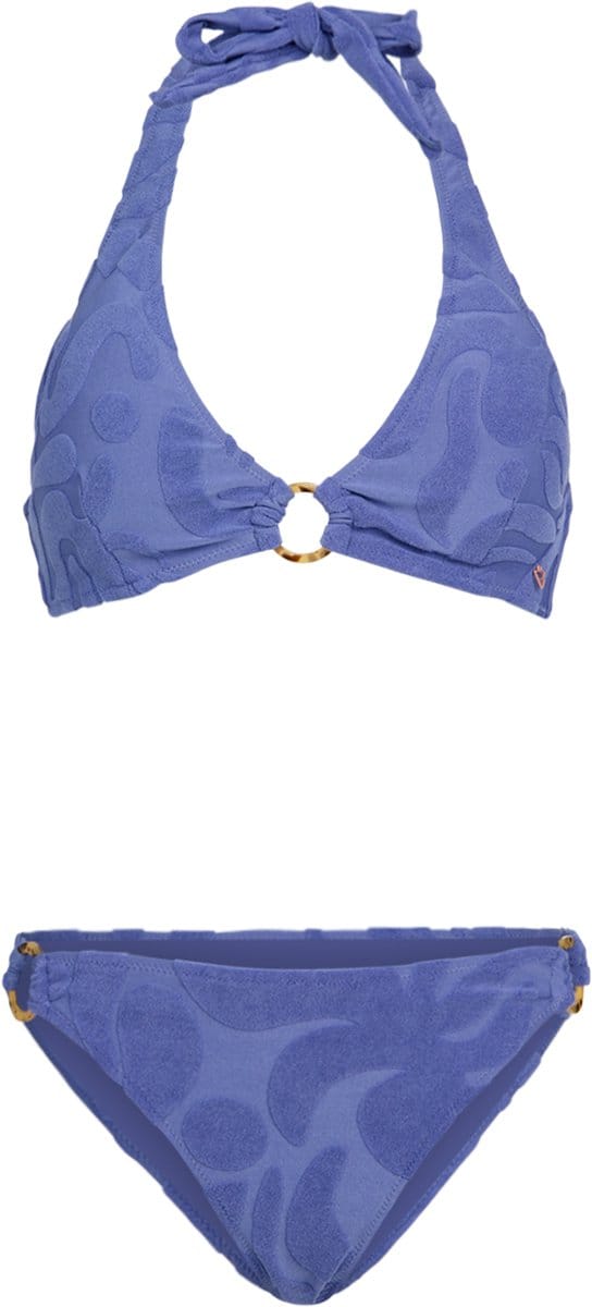 Brunotti - Hollymai-Jacquard - Bikini Set Marlin Blue - Dames - Halter Bikini Set - 44