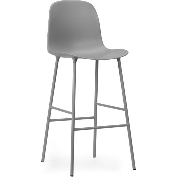 Normann Copenhagen Form Barstoel staal - grijs - 75 cm