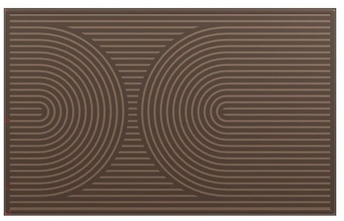 MD Entree - Deurmat - Ribmat - Curves - Archy - Taupe - 80 x 120 cm - 100% PET