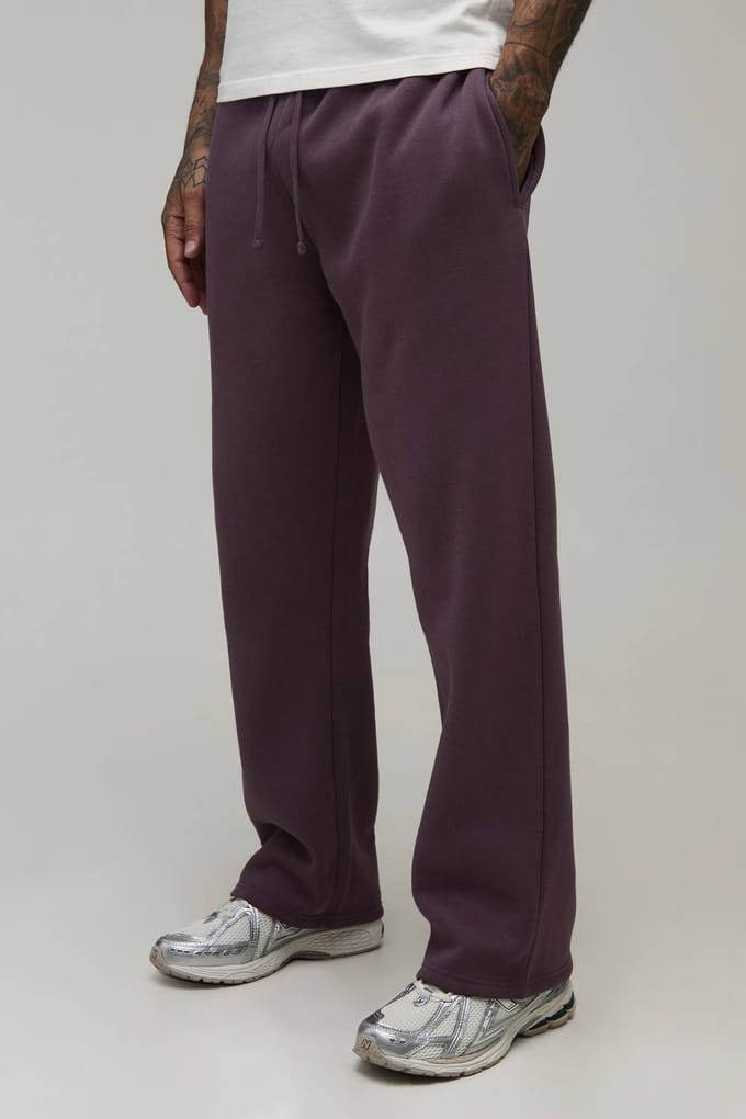 Lange Essentiële Rechte Pijp Joggingbroek | Mauve | Size Medium
