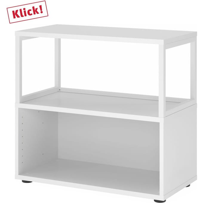 FlexWall | 2 OH | kast + frame | met verstelbare poten - Wit
