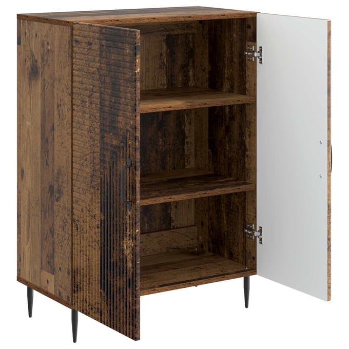 vidaXL - Dressoir - Oud - hout - 66 - x - 34,5 - x - 89,5 - cm - Bewerkt - hout