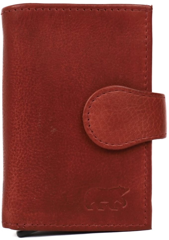 Bear Design Evie CP6813 Pasjeshouder - Red – Met muntgeld klepvakje – Van leer – Dames, heren en lederwaren