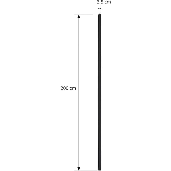 Lindby Linaro stroomrail, 2 m, zwart, 1-fase railsysteem