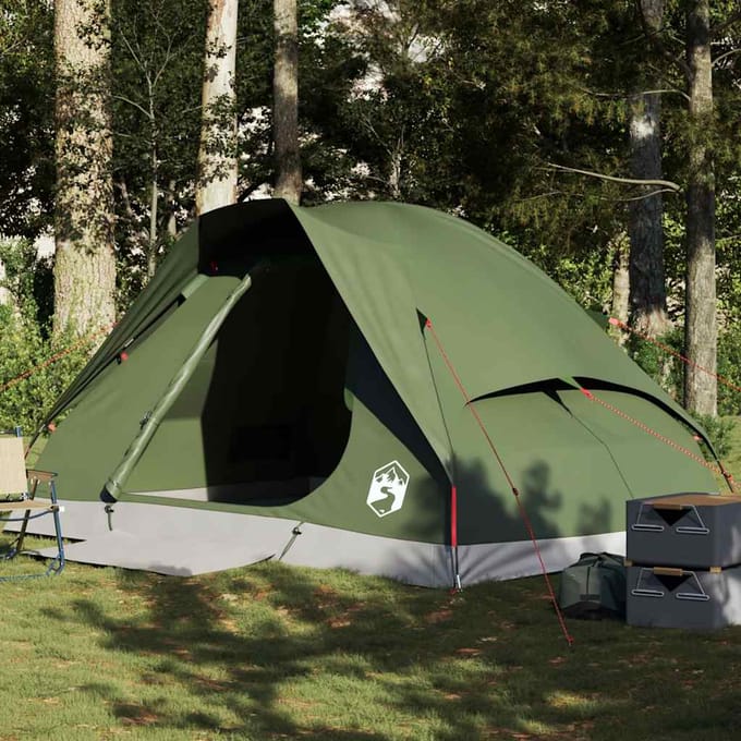 Tente de camping dôme pour 4 personnes Vert olive Imperméable