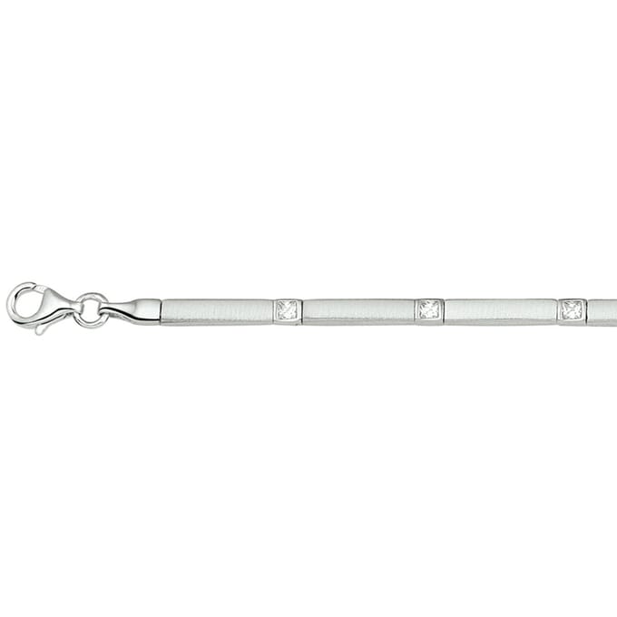 Collier Poli/mat Zirkonia 3,3 Mm 43 Cm