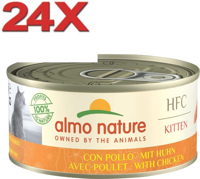 Almo Nature HFC - Kattenvoer voor Kitten - Kip - 24x150gr