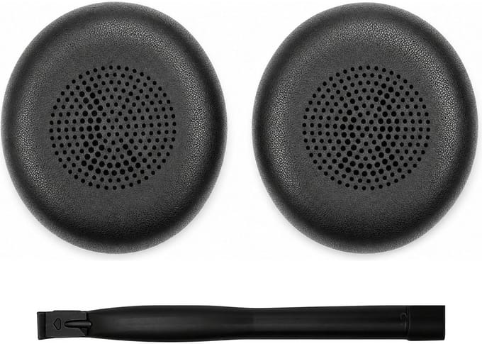 Set Oorkussens voor Jabra Koptelefoon - Elite 45h Oorkussen - Elite 45h/Evolve2 65/Evolve2 40 - Kunstleer met Traagschuim