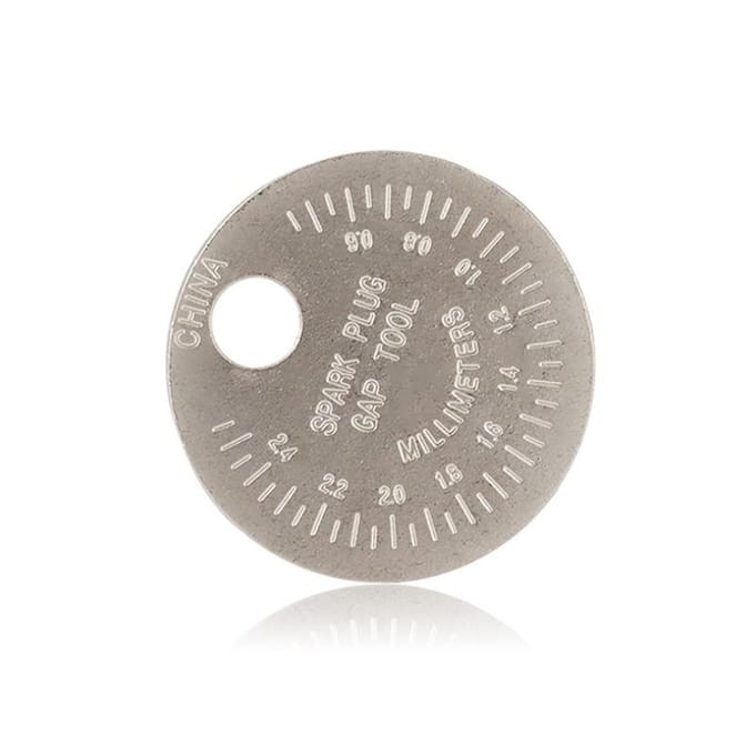 Meetinstrument met munttype 0,6-2,4 mm bereik Bougiemeter Bougie-afstandsmeter zilver