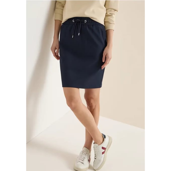 Knielange rok met glitterdetails