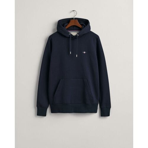 Gant Trui Shield Hoodie Subtle Logo Avond Blauw / male