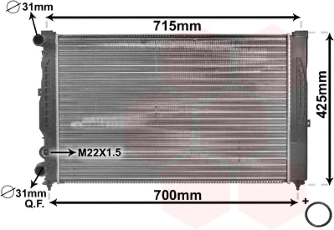 Van Wezel - RADIATOR VOOR AUDI A4 B5 1994-1998 8D0121251K