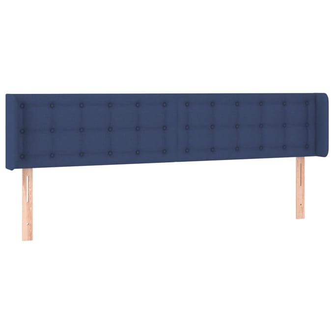 vidaXL - Hoofdbord - LED - 183x16x78/88 - cm - stof - blauw