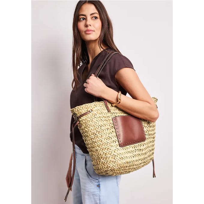 Geweven mand-look tas