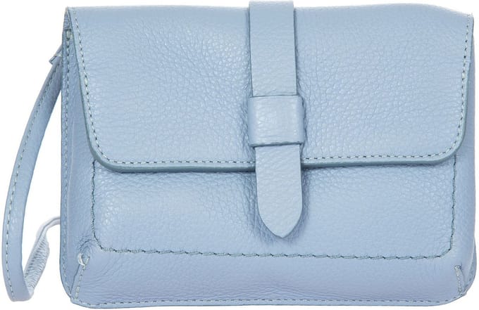 BRIC'S Leren Schoudertas Gondola Garofano Mini Purse Violet Lichtblauw