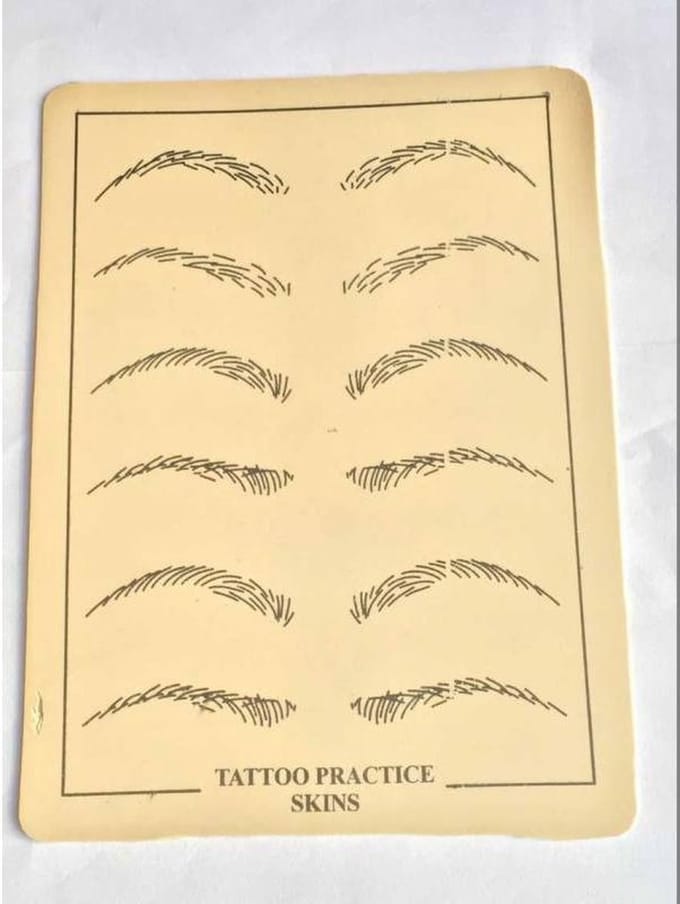 Oefenhuid voor microblading wenkbrauwen - permanente make up - tattoo - PMU