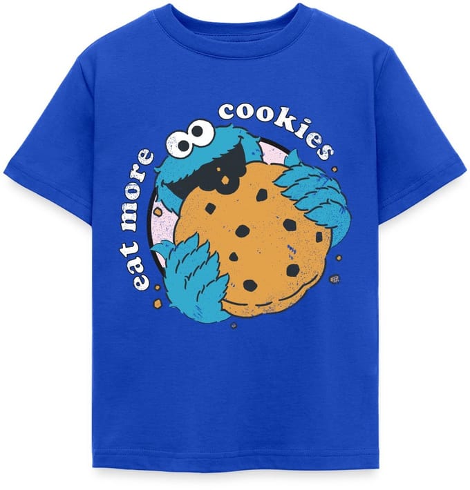 Sesamstraat Koekiemonster Eet Meer Koekjes T-Shirt Kinderen