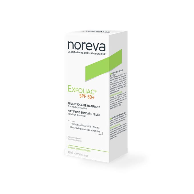 Noreva Exfoliac SPF50+ Matifying Suncare Fluid 40 Lotion