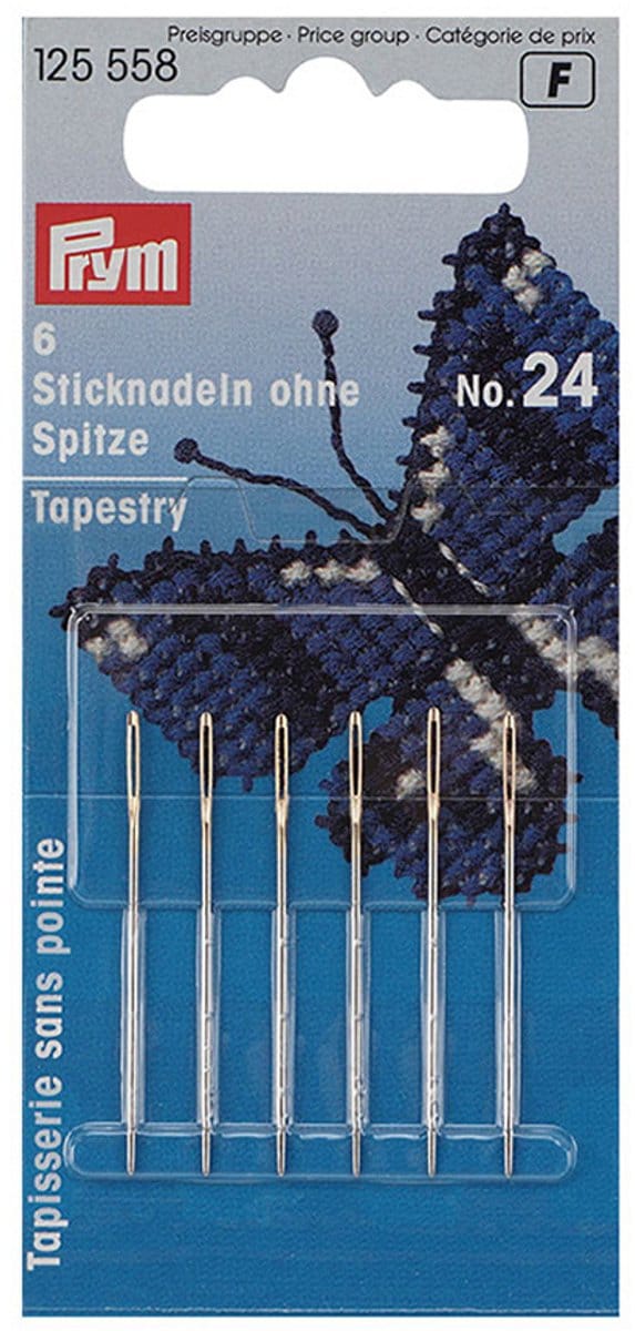 Borduurnaalden zon. punt staal No. 24 0,80x37mm 6 st.