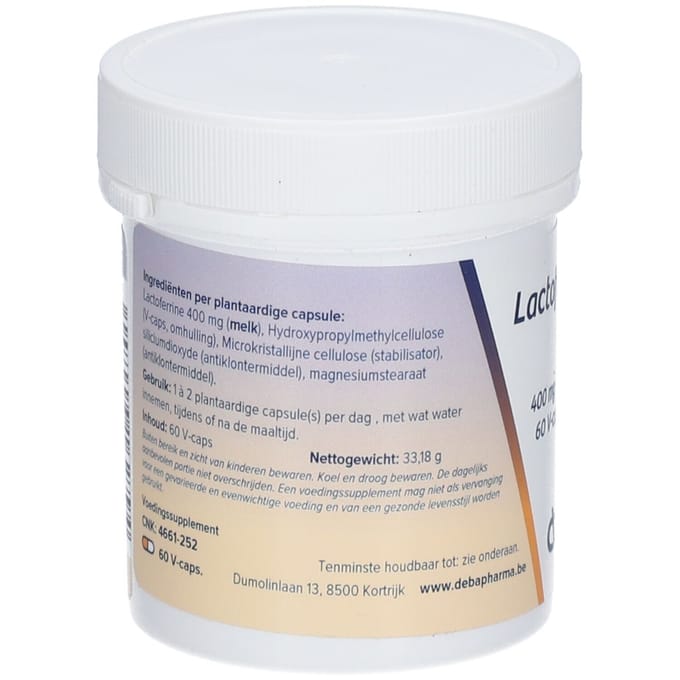 DeBa Pharma Lactoferrine 400 mg 60 Capsules