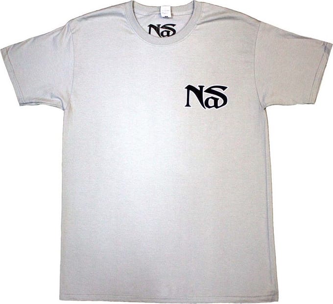 Nas - One Mic Heren T-shirt - M - Grijs