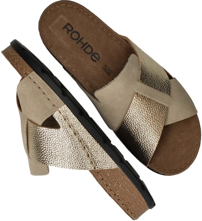 Rohde Slippers - Dames - Goud - Maat:36