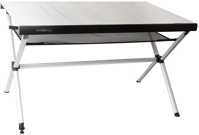 Brunner Accelerate 4 - Campingtafel 120 x 80 x 71 cm - Licht frame - Verstelbare poot - Opbergnet en draagtas