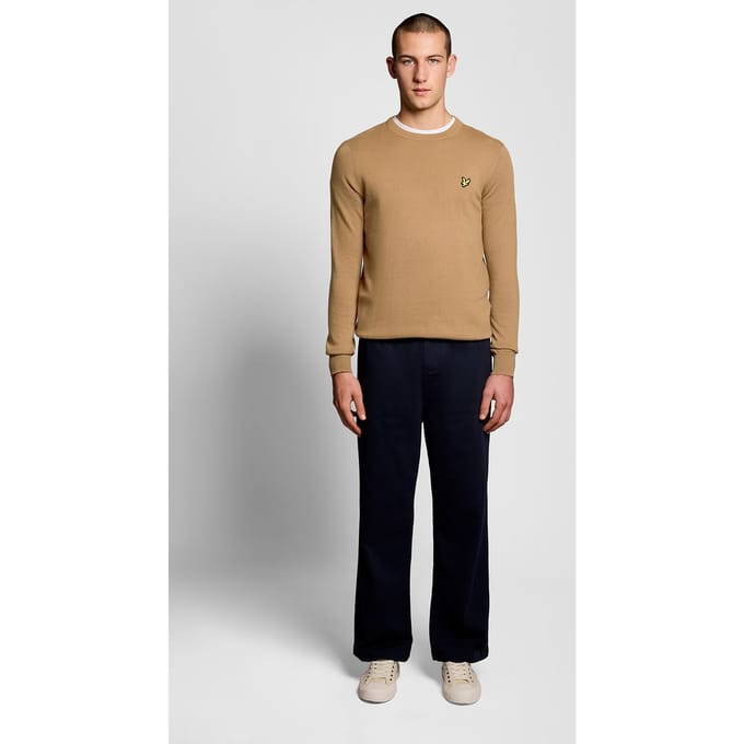 Lyle & Scott Cotton Merino Crew Neck Jumper Tigers Eye Größe: XXL | Pullover Outlet | Herren