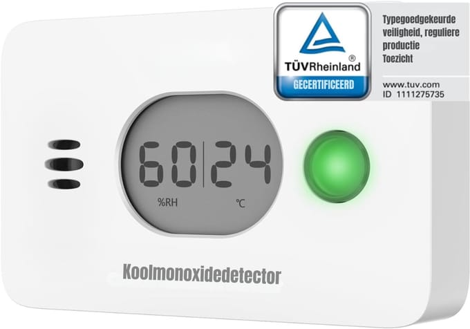 Core® Koolmonoxidemelder - Koolmonoxidemelders - Wit - 11cm x 6cm x 3cm
