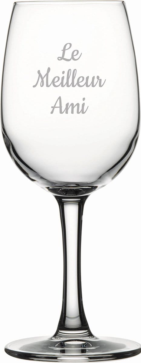 Witte wijnglas gegraveerd - 26cl - Le Meilleur Ami