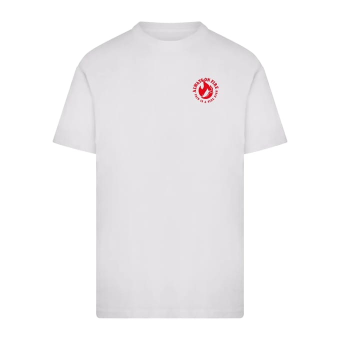 Mister Tee - Always On Fire Heren Tshirt - L - Wit