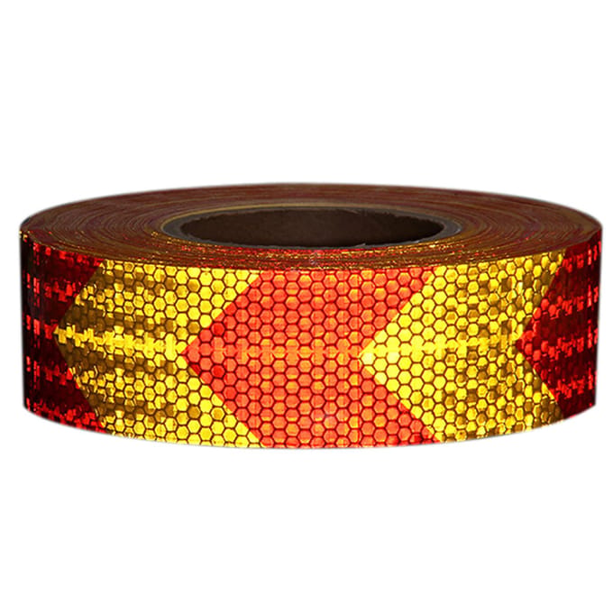 Pijl Veiligheidswaarschuwing Opvallende reflecterende tape strip sticker veelkleurig