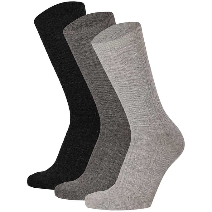 Bamboe sokken dames - 6-Pak - Kabelstructuur - Grijs / 35/38