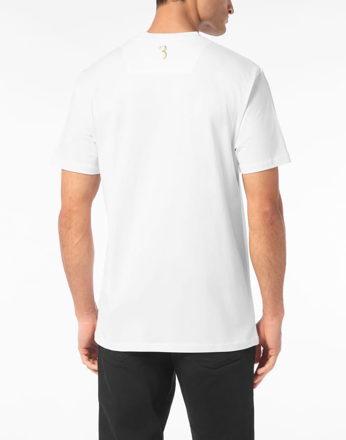 Geborduurd rond hals T-shirt Crest