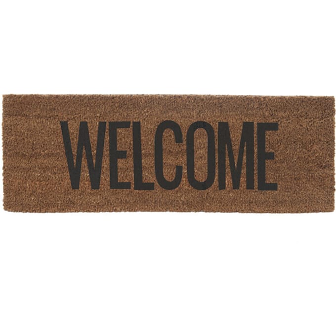Present Time - Deurmat Welcome - Zwart - 75x25x1,5cm