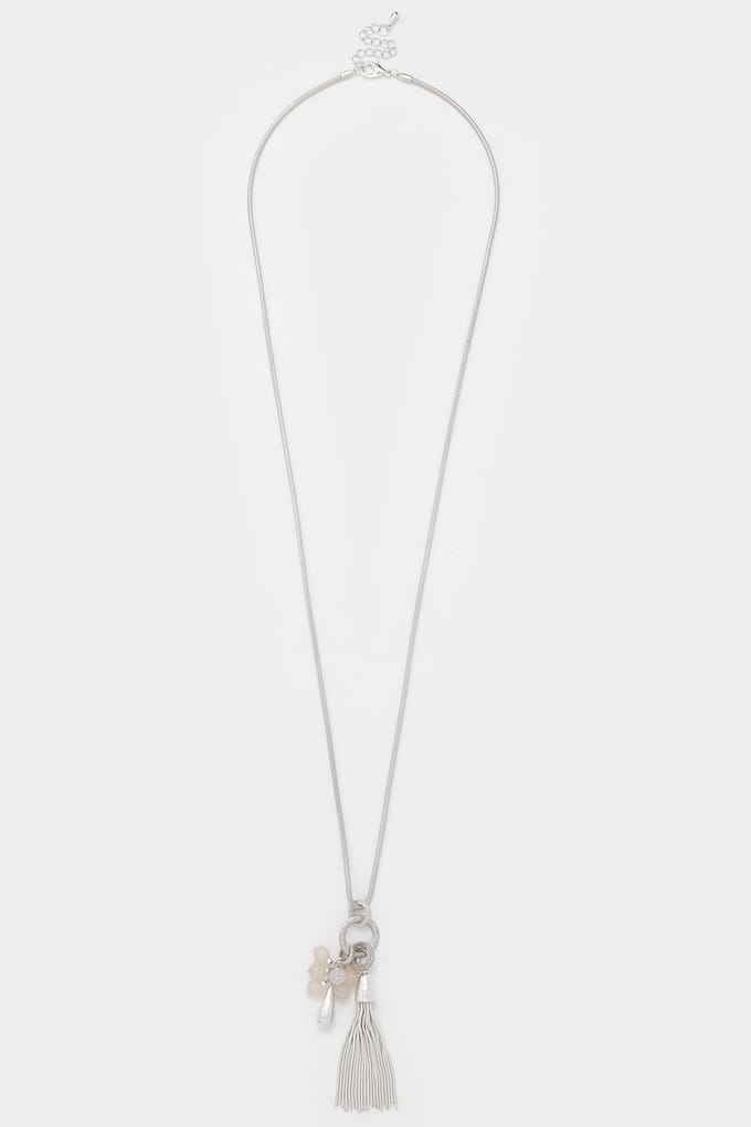 Yours Zilverkleurige Lange Ketting Met Bedelsize One Size