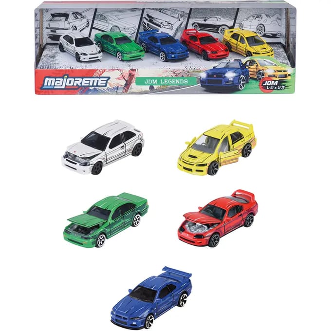 Majorette - Geschenkdoos modelauto's JDM legends - schaal 1:64 - 8504105000