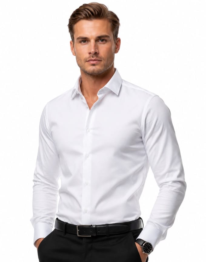 Modern fit Overhemd Wit - Heren - Blouse - Slim Fit