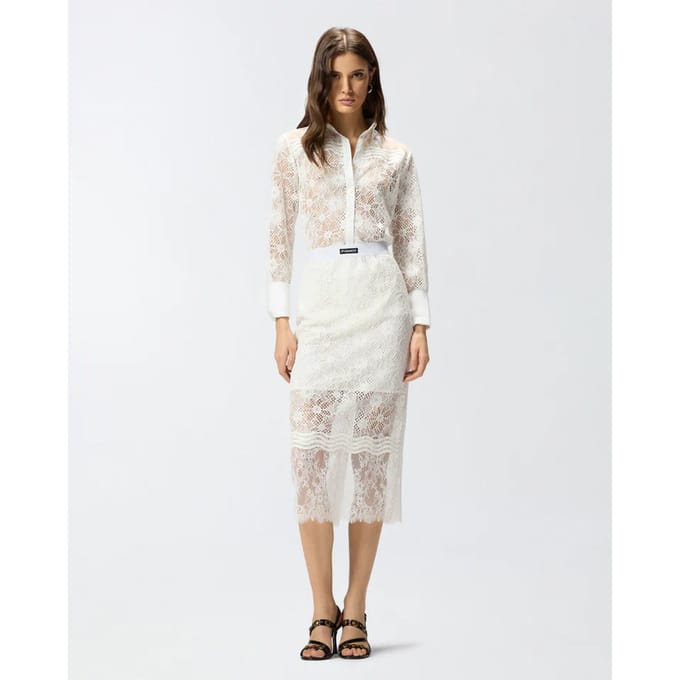 Pinko Harmonie rok kant rebrode ss26