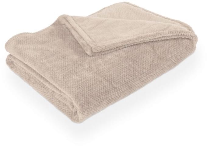 Tiseco - Plaid PIPPA - Zachte Jacquard Flanel Deken - 150x200 cm, taupe