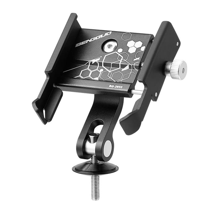 Mobiele Telefoonhouder Fiets Smartphone Houder Roterende Mobiele Telefoonklem zwart